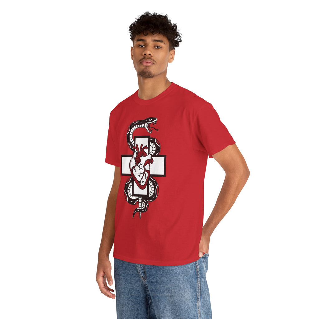 D78 Skull Society — Gothic Heart & Snake T-shirt
