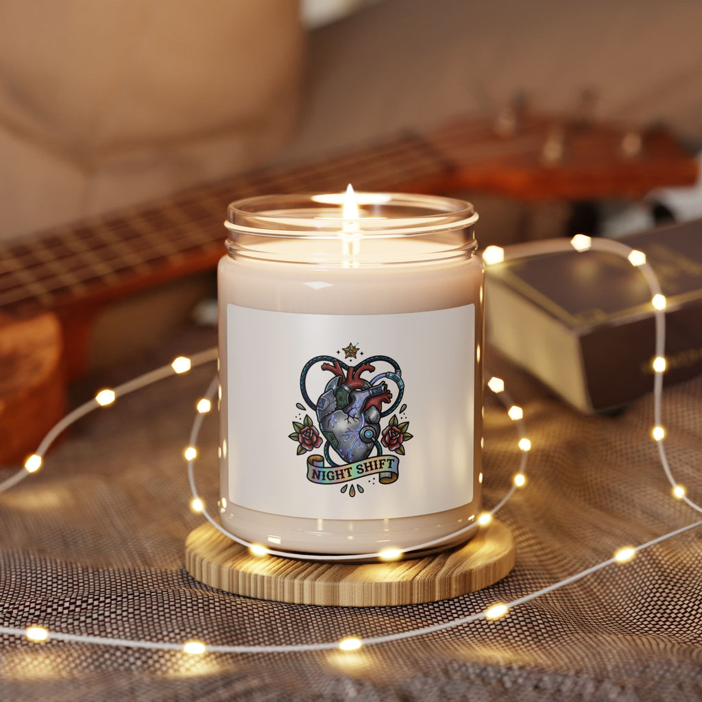 Night Shift Heart Tattoo Candle, Soy Candle | Traditional Tattoo-Inspired