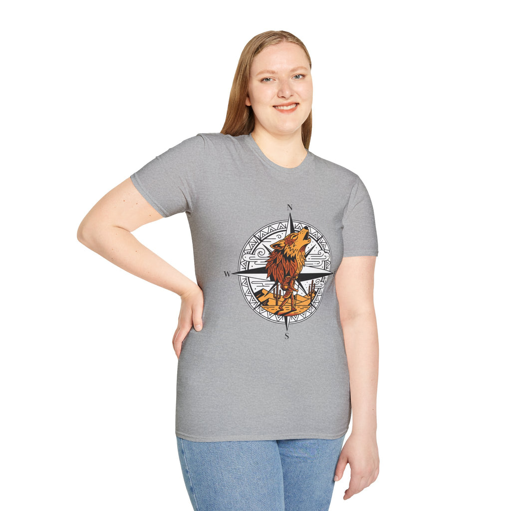 D78 Wolf Trail — Adventure wolf T-shirt