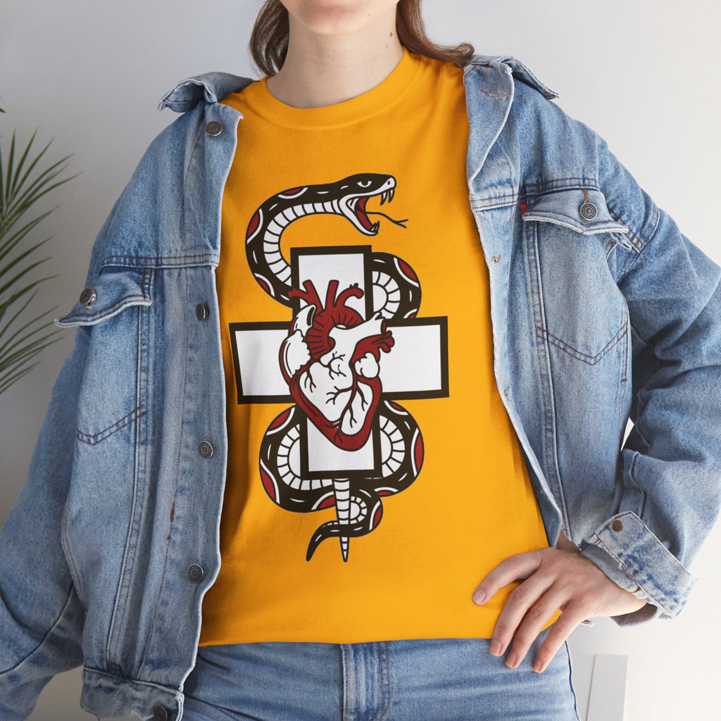 D78 Skull Society — Gothic Heart & Snake T-shirt