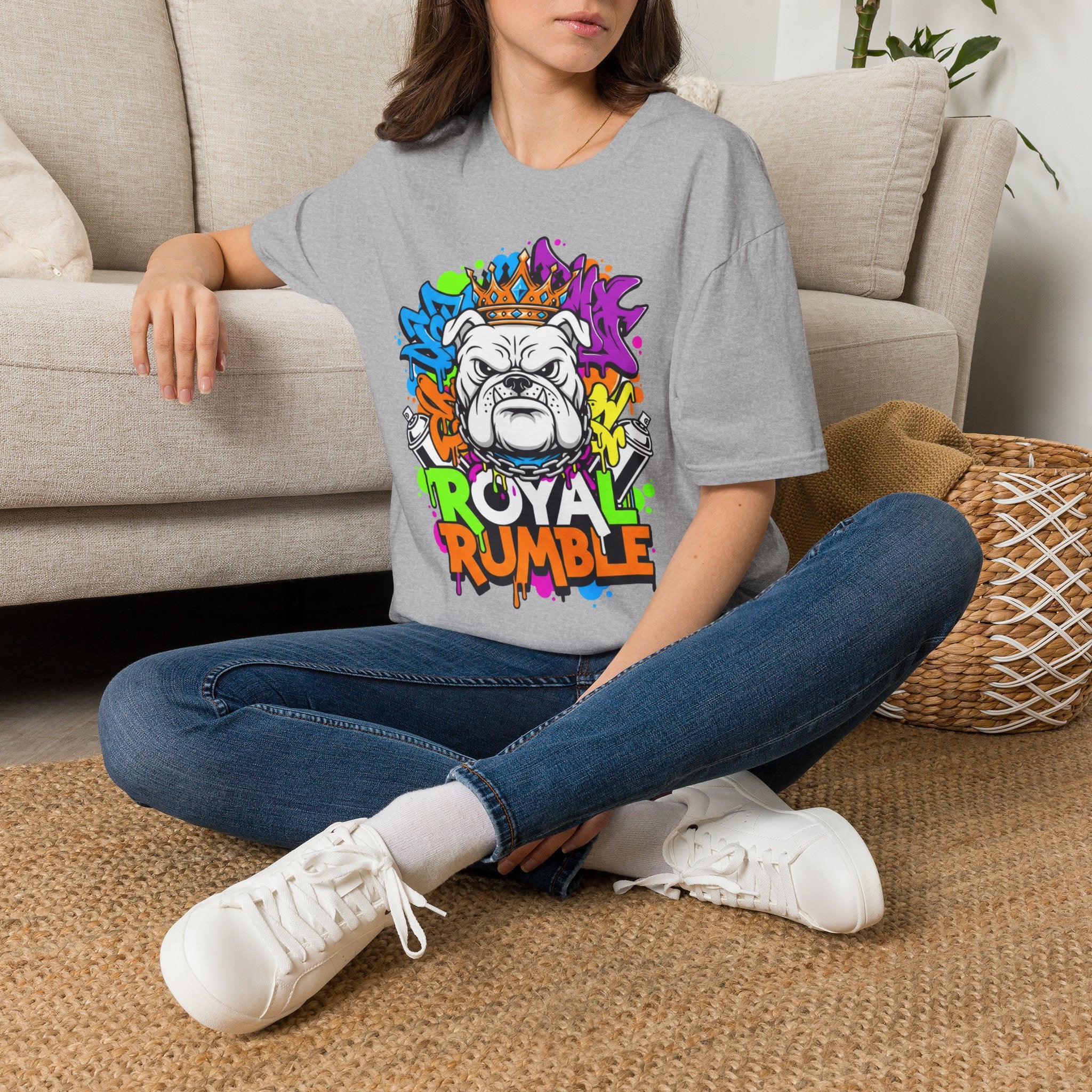 Bulldog Royal Rumble T-Shirt — Colorful Crown Streetwear Tee