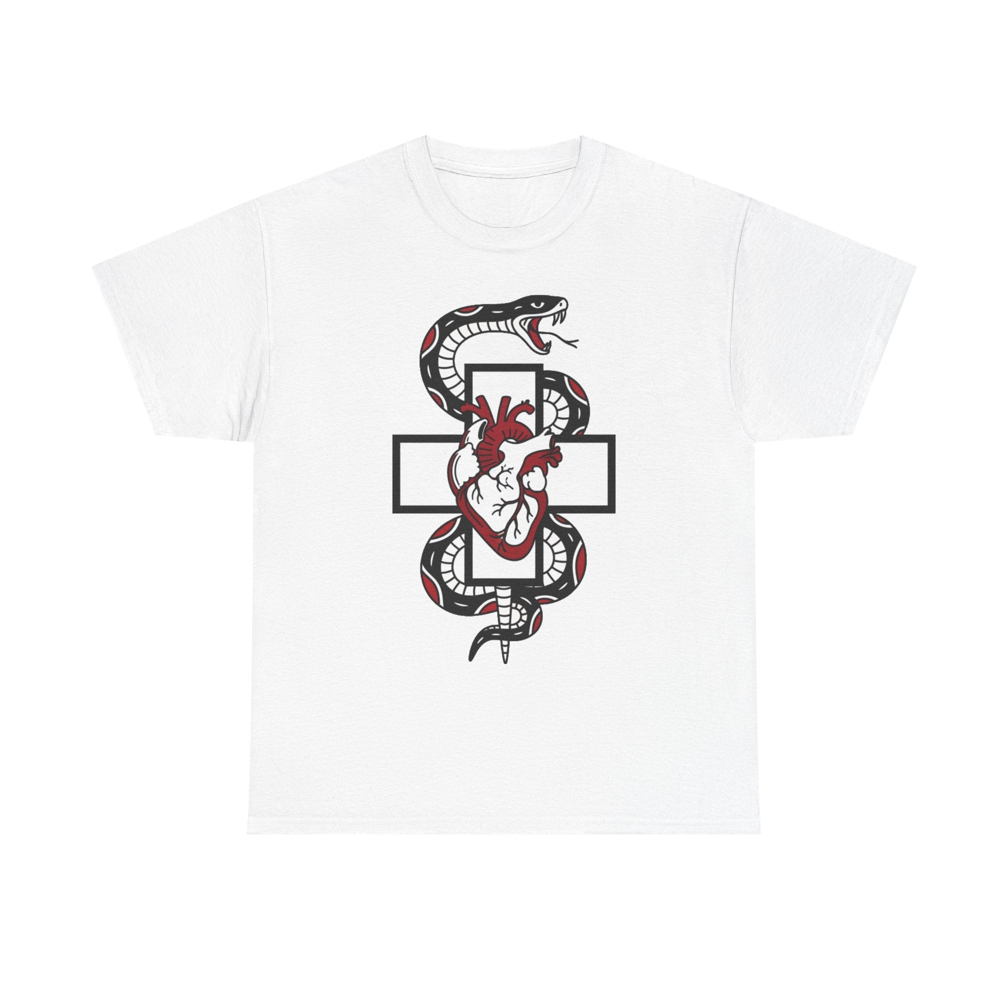 D78 Skull Society — Gothic Heart & Snake T-shirt