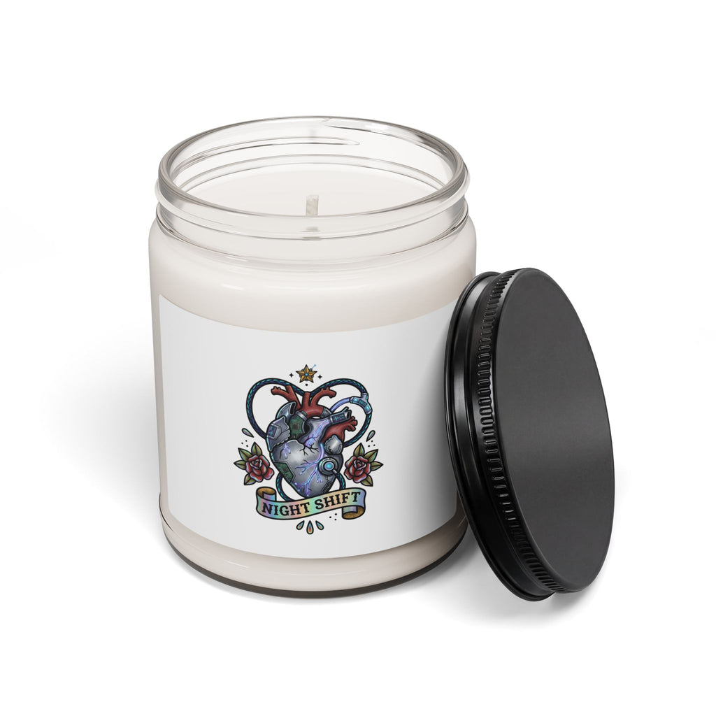 Night Shift Heart Tattoo Candle, Soy Candle | Traditional Tattoo-Inspired