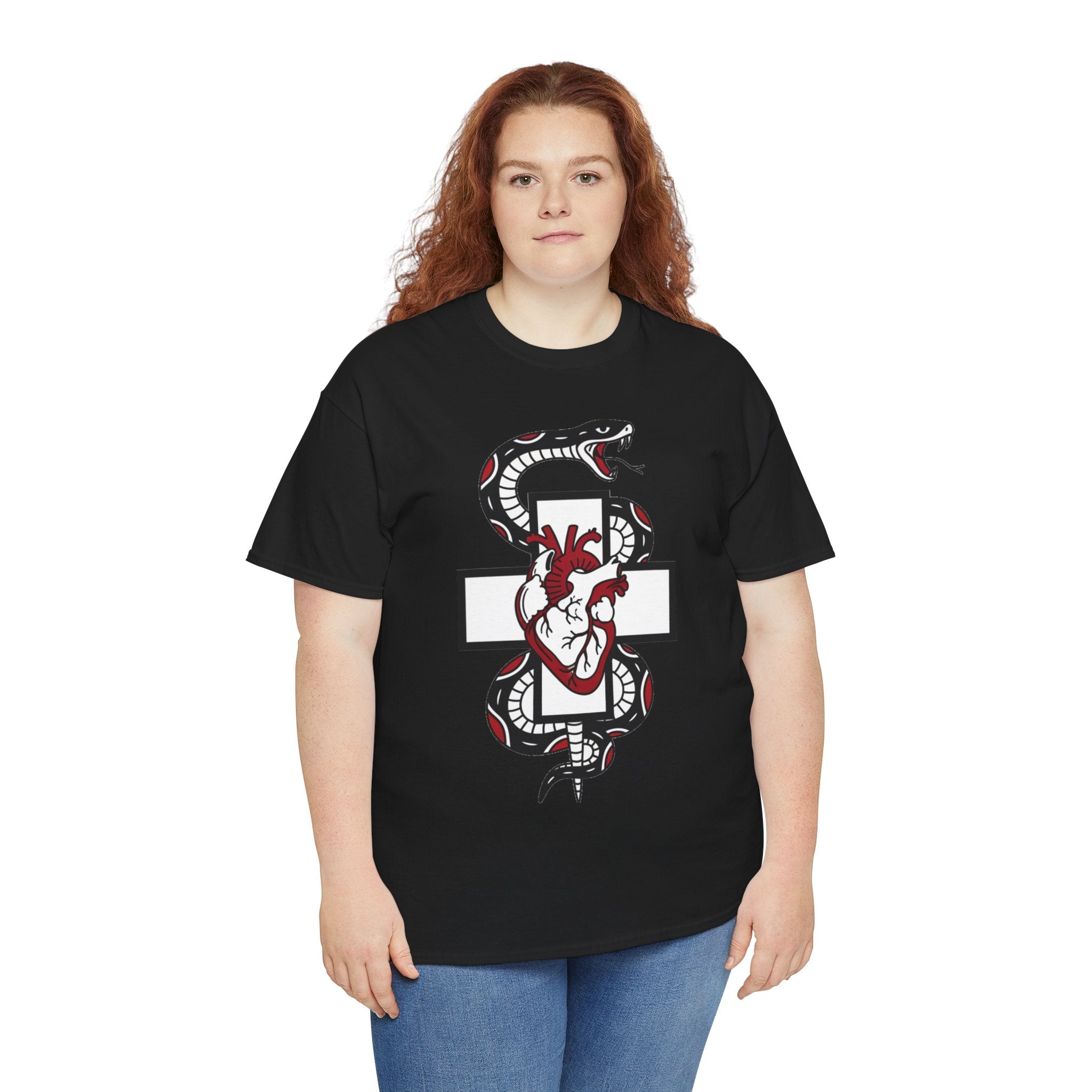 D78 Skull Society — Gothic Heart & Snake T-shirt