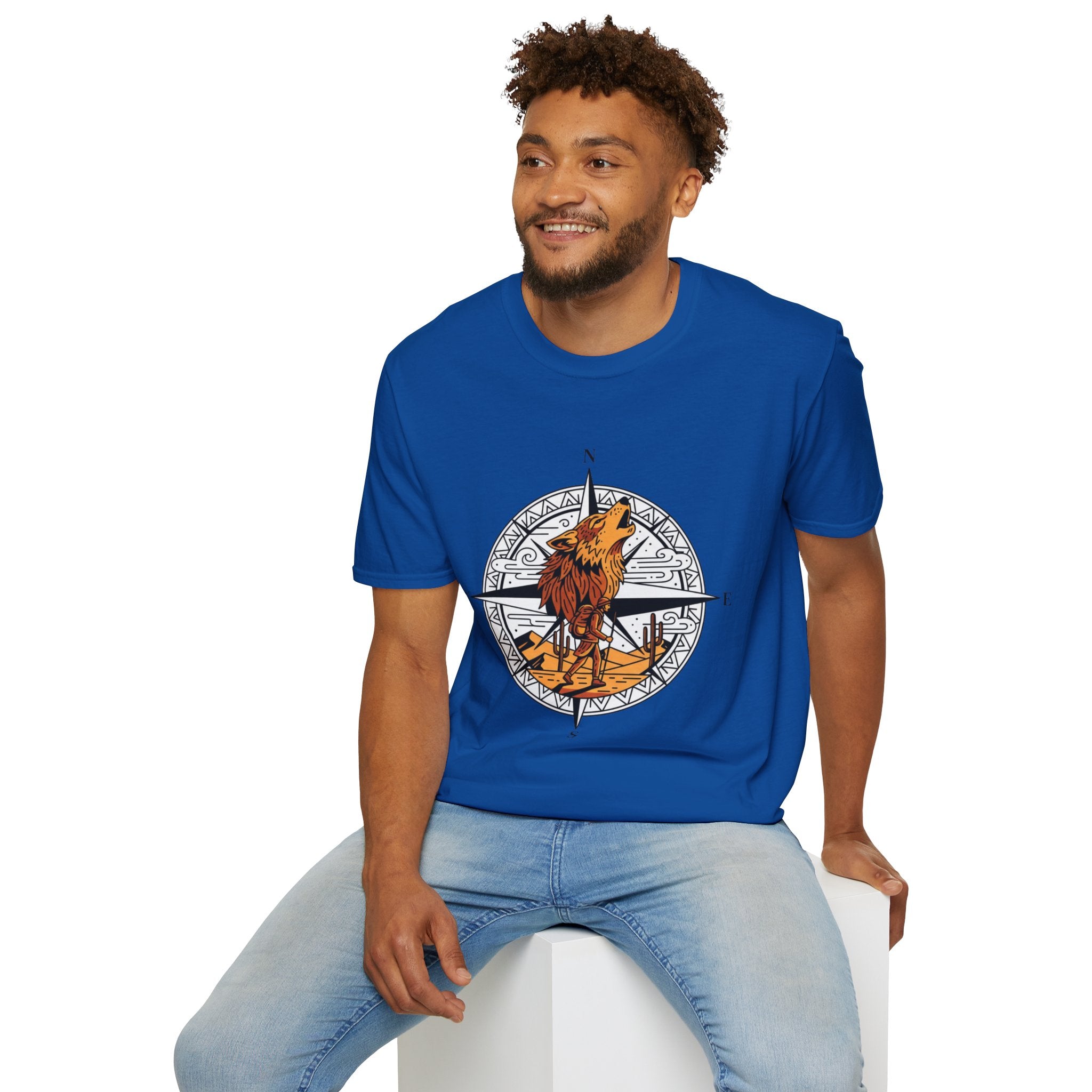 D78 Wolf Trail — Adventure wolf T-shirt