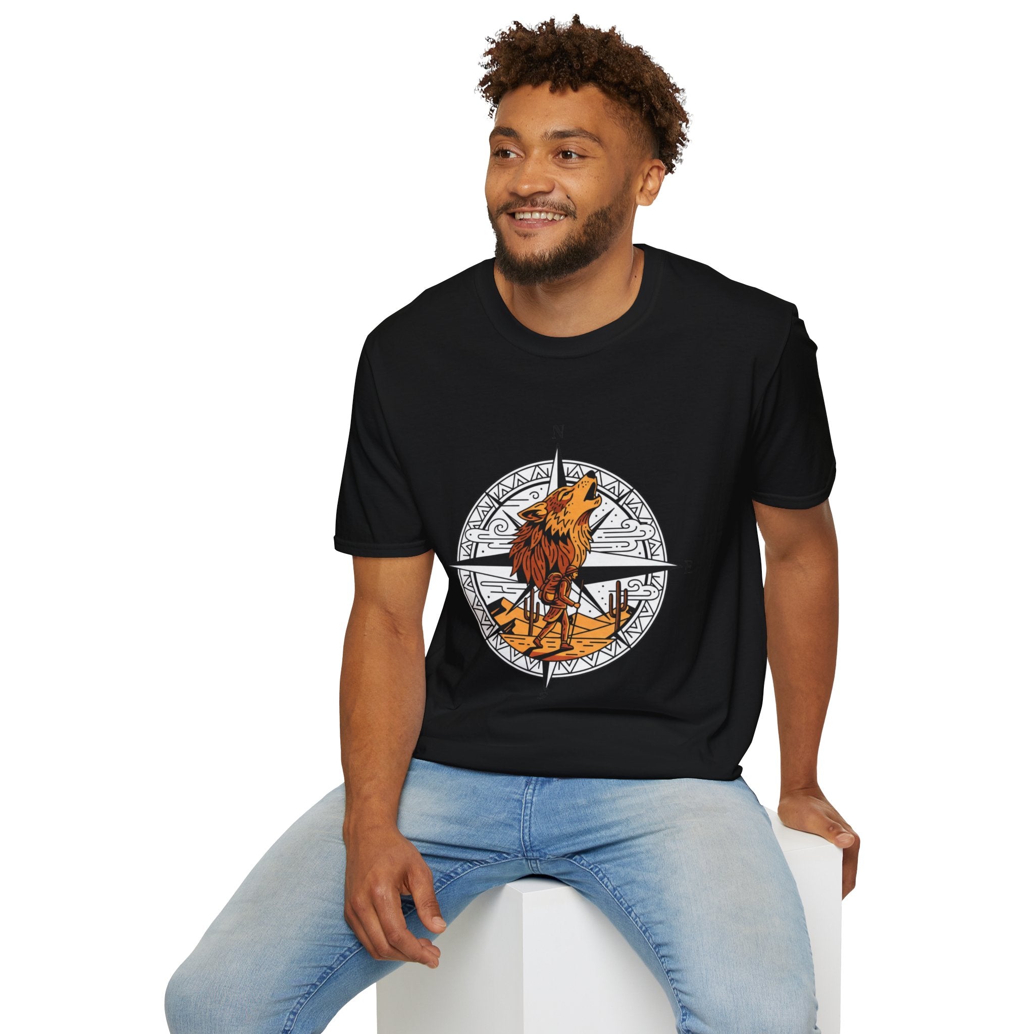 D78 Wolf Trail — Adventure wolf T-shirt