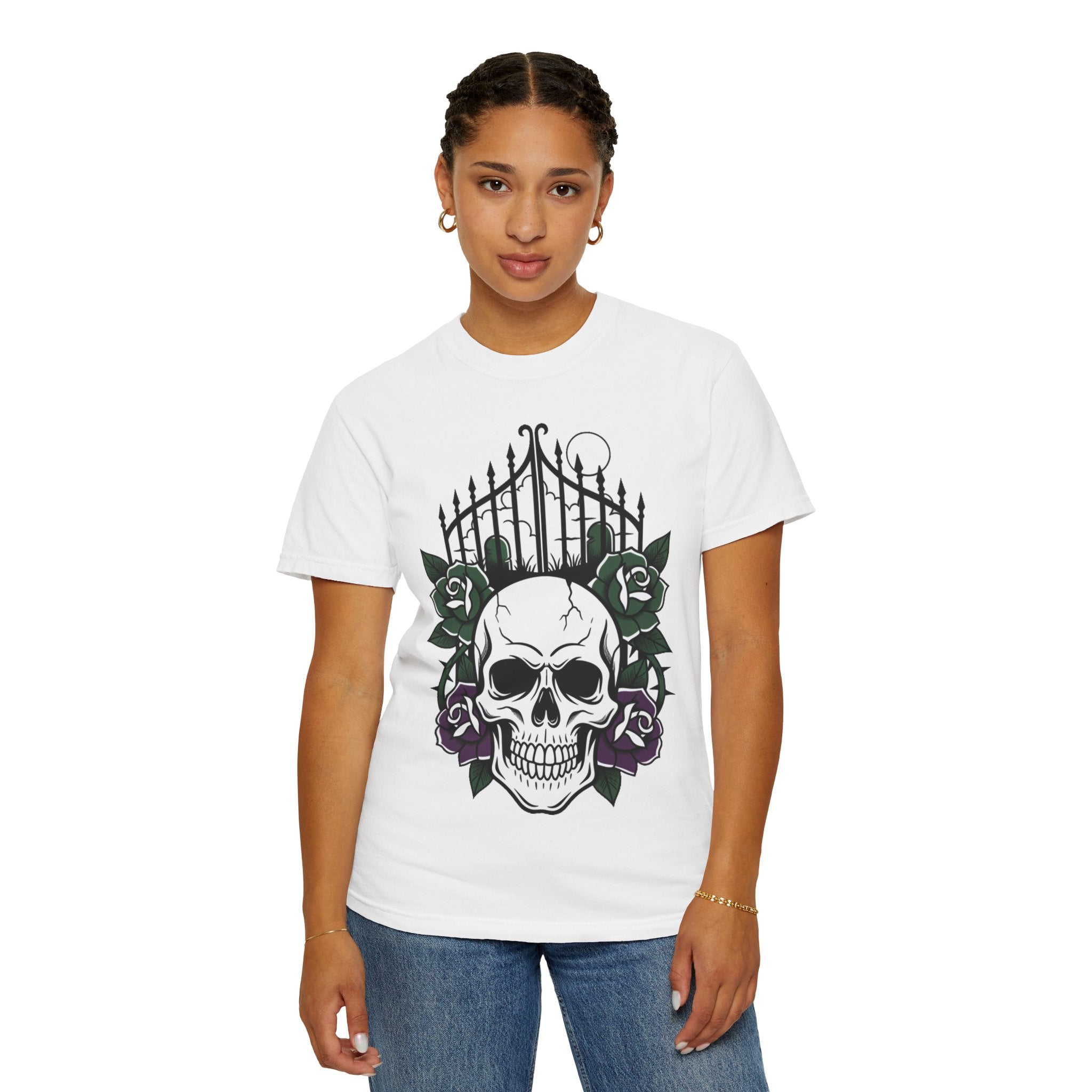 D78 Skull Society — Skull and Roses T-Shirt