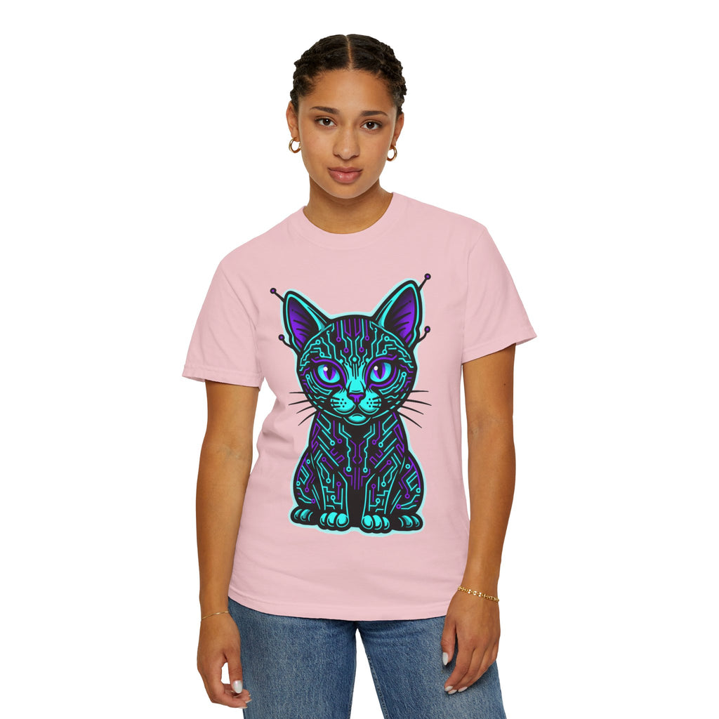 D78 Cyber Felines — Neon Cat T-shirt
