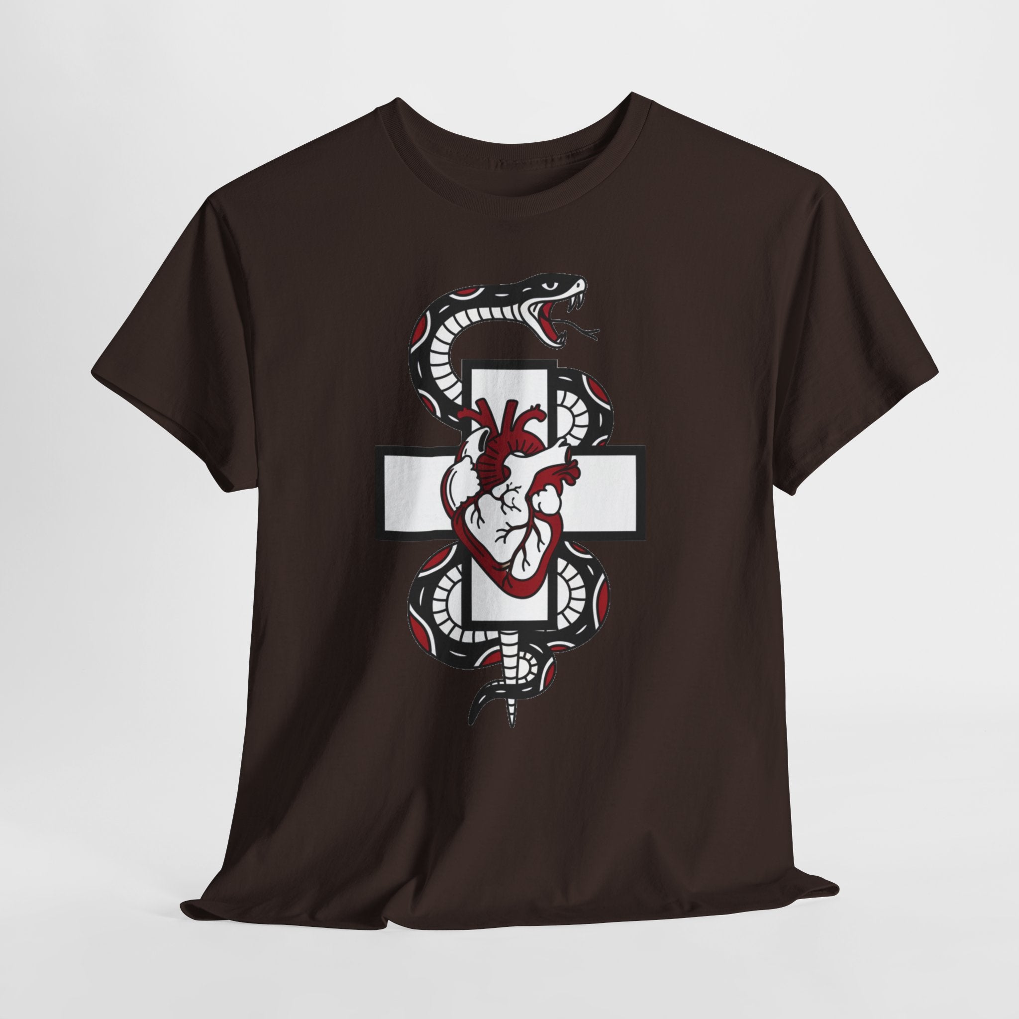 D78 Skull Society — Gothic Heart & Snake T-shirt
