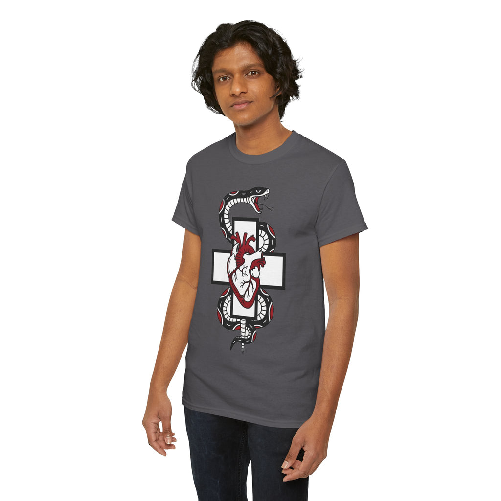 D78 Skull Society — Gothic Heart & Snake T-shirt