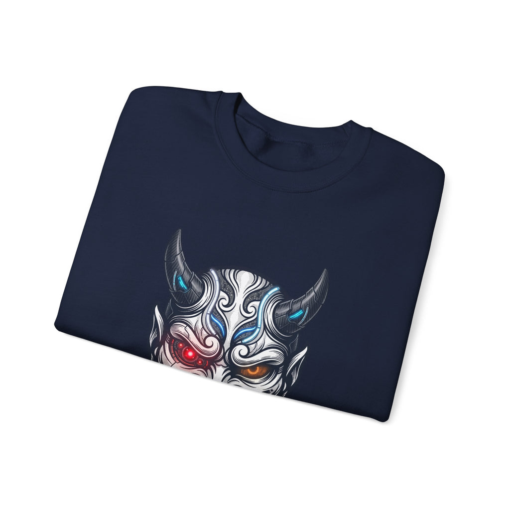 Hannya Mask Illustration Sweatshirt | Traditional Tattoo-Inspired, Flash-Style