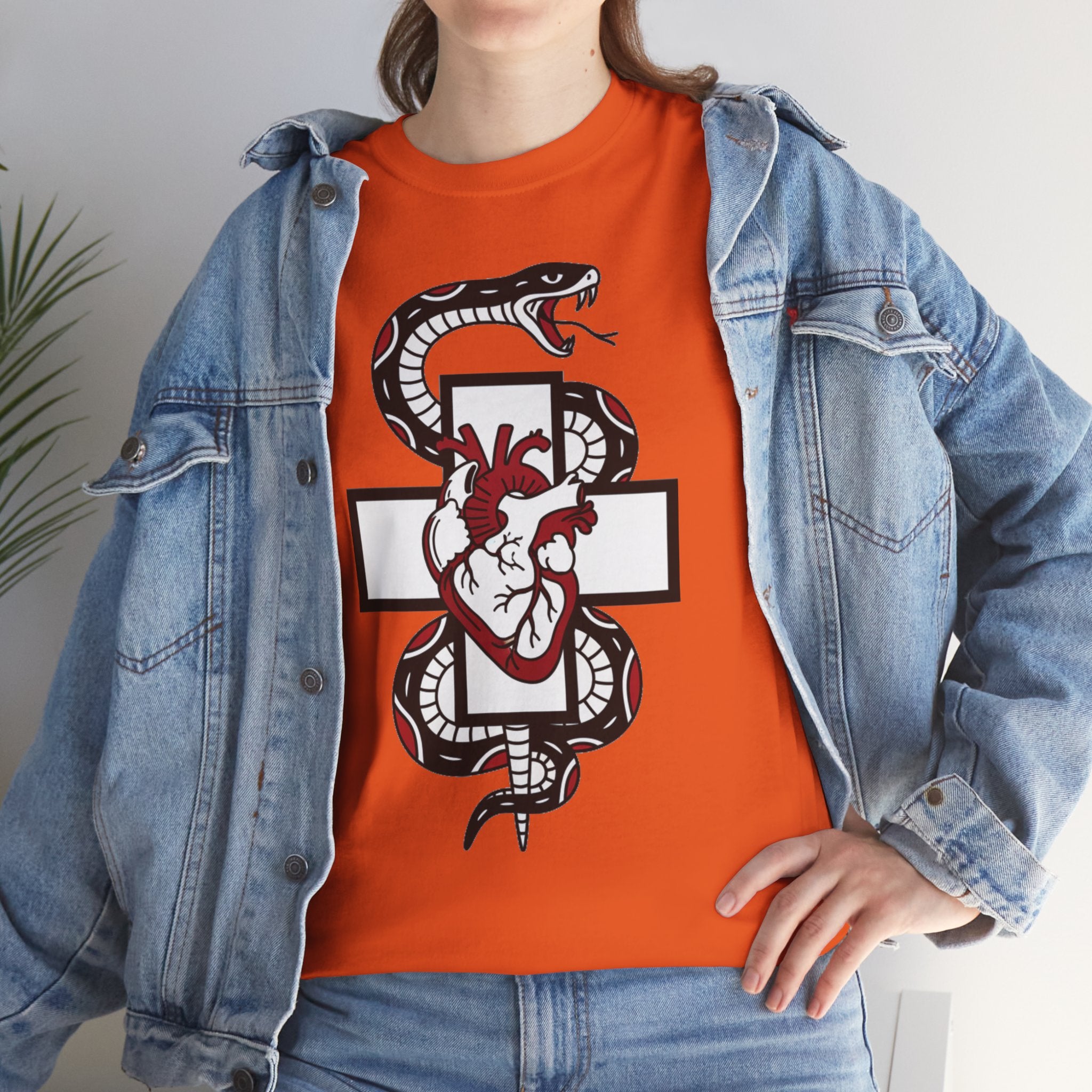 D78 Skull Society — Gothic Heart & Snake T-shirt