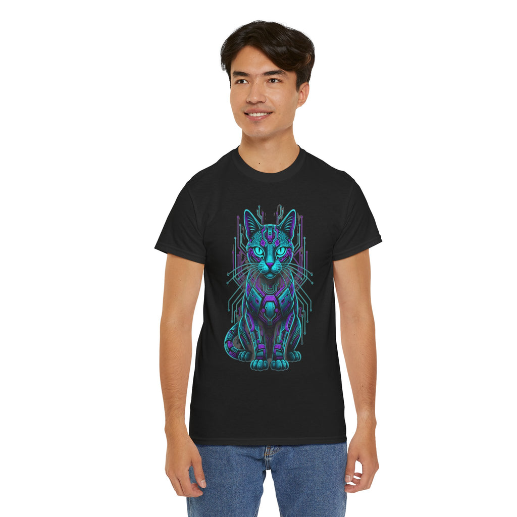 D78 Cyber Felines — Futuristic cat T-shirt