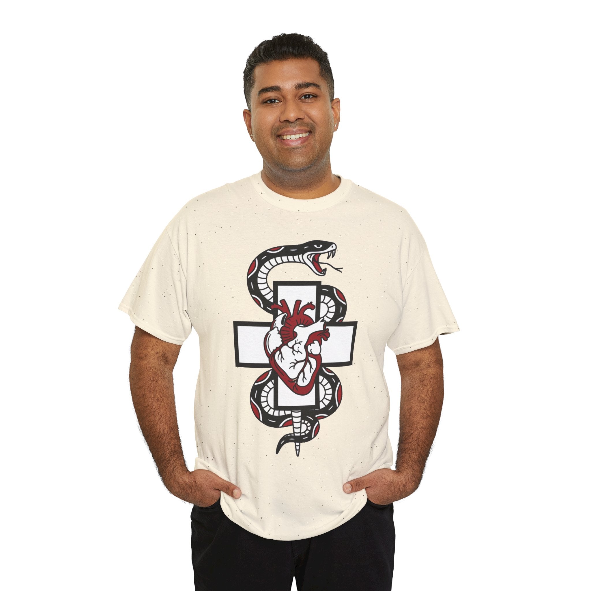 D78 Skull Society — Gothic Heart & Snake T-shirt