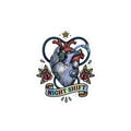 Night Shift Anatomical Heart Sticker | Traditional Tattoo Flash, Rose Banner