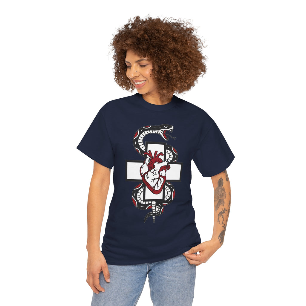 D78 Skull Society — Gothic Heart & Snake T-shirt
