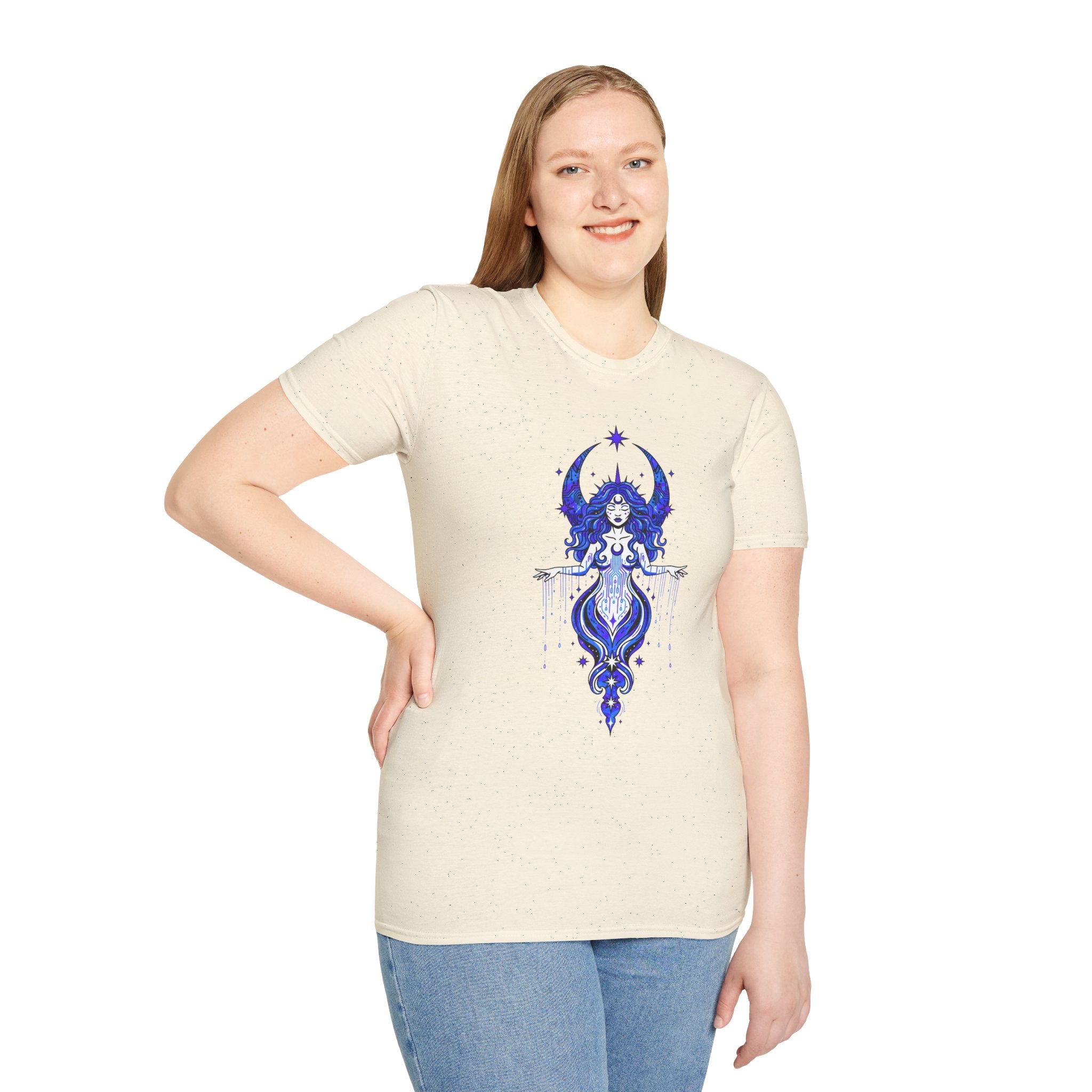 D78 Mystic Circle — Celestial Goddess T-Shirt